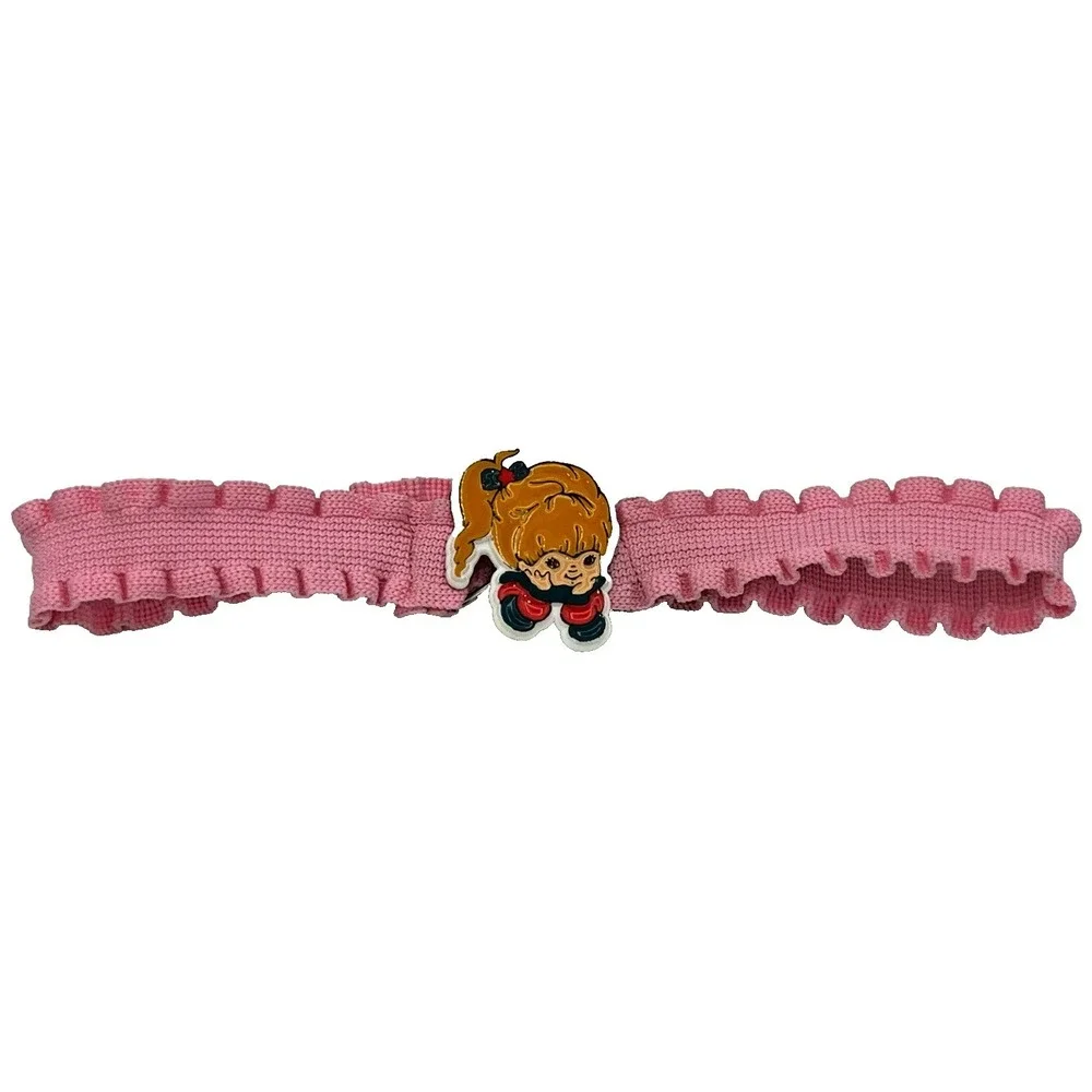 Rare Vintage Rainbow Brite Belt Pink Kids Elastic Belt